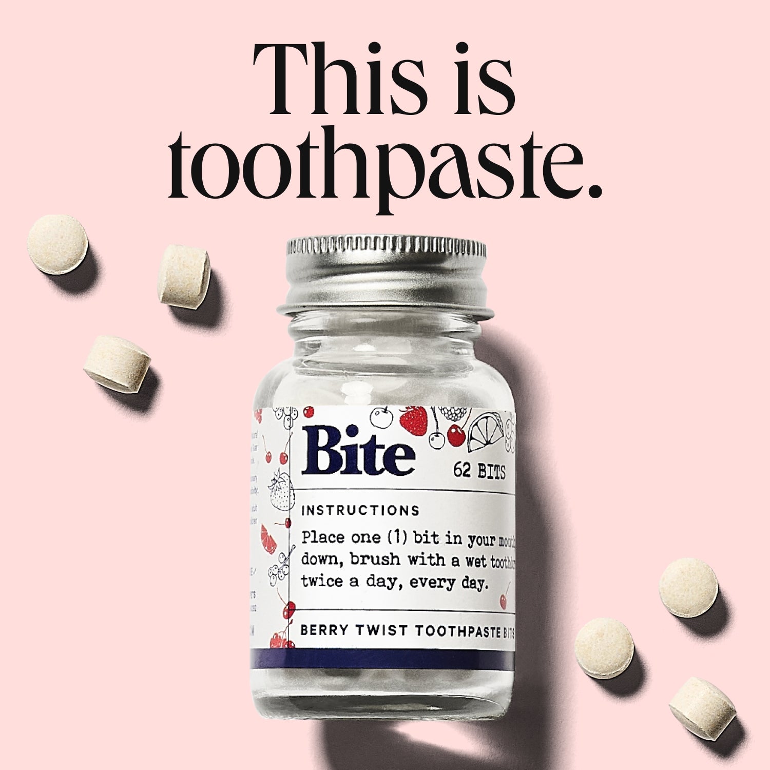 Naturally Whitening Berry Twist Toothpaste Bits - the ORIGINAL viral t ...