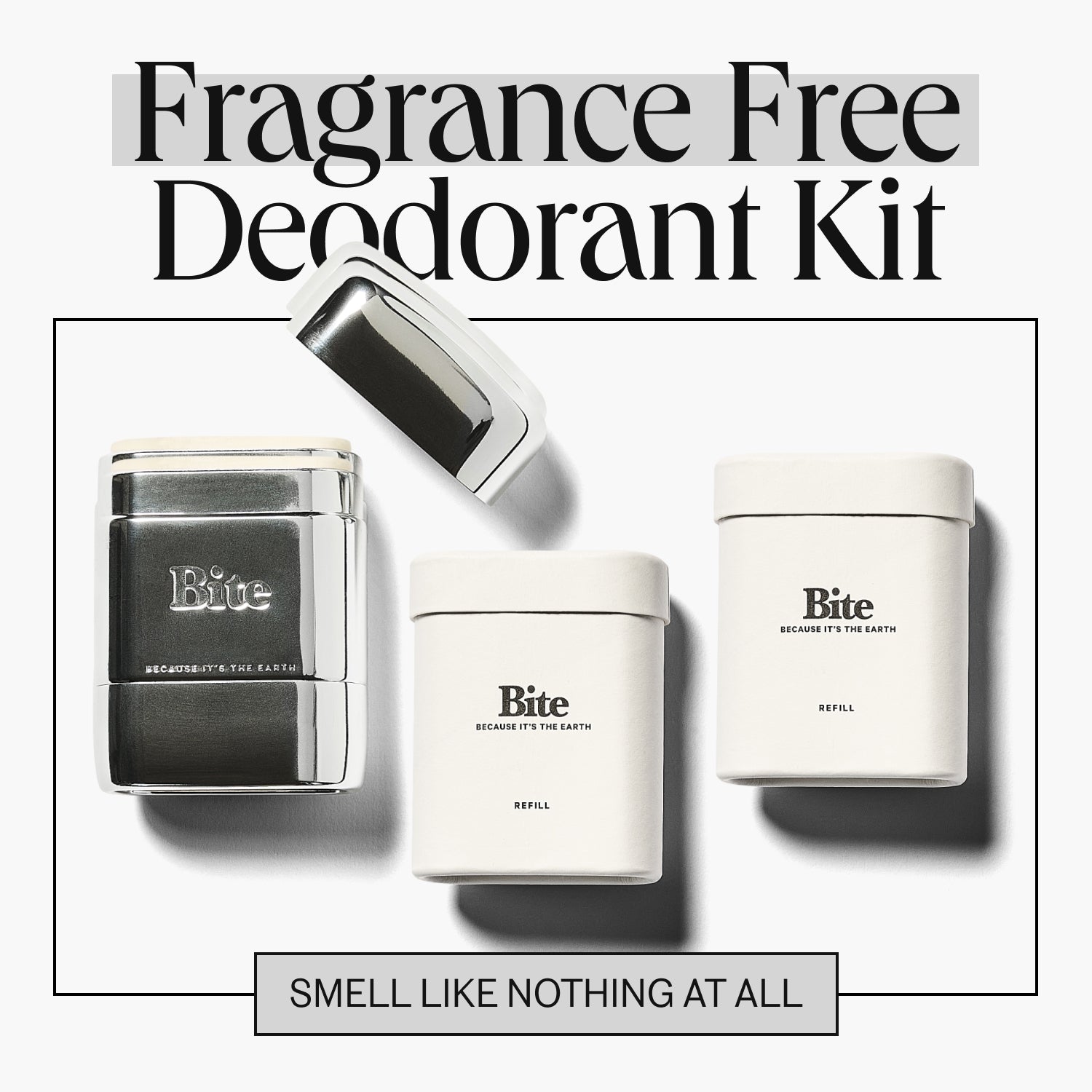 Fragrance-Free Natural Deodorant by Bite - Clinically Proven Odor Cont