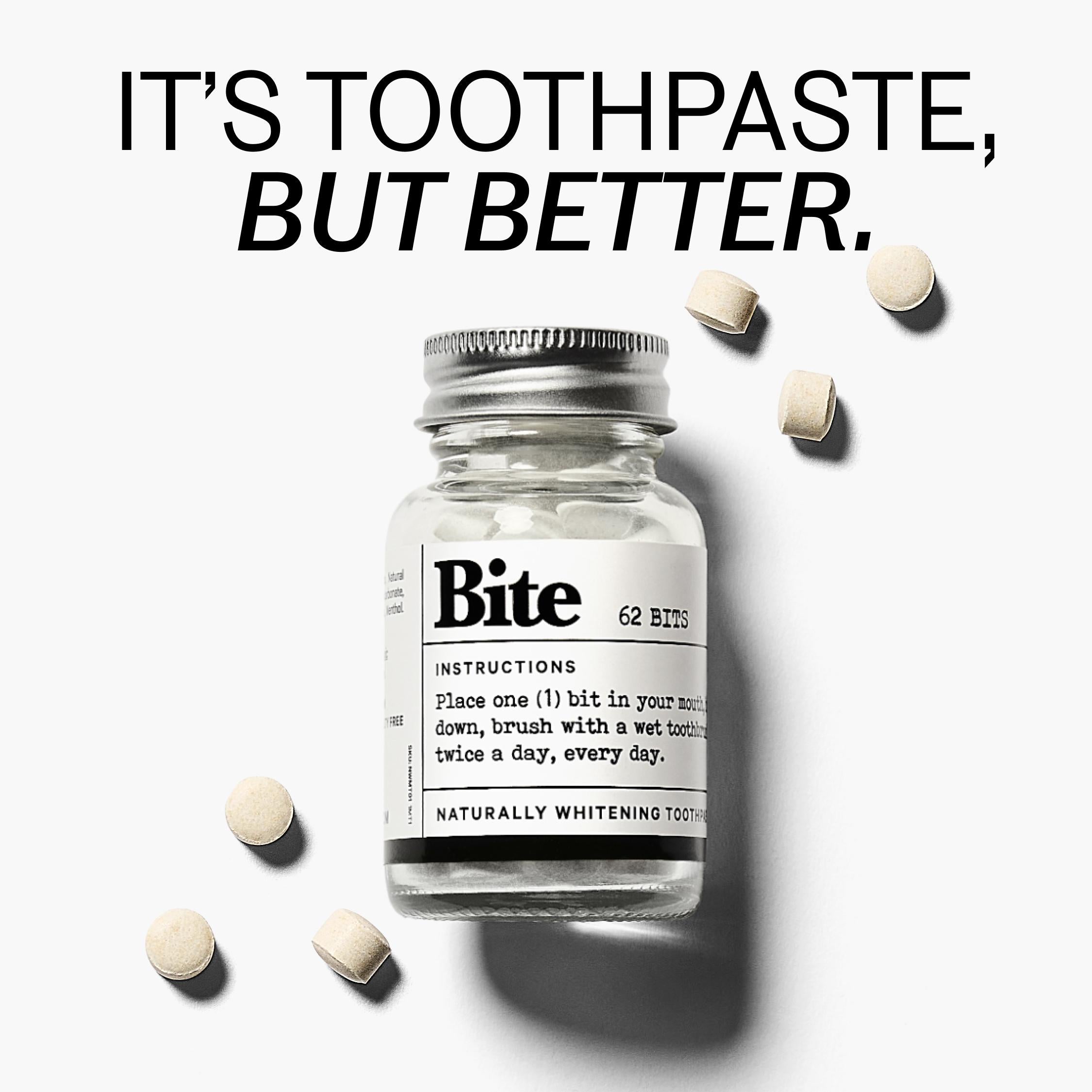 Bite Toothpaste Bits – Natural, Remineralizing, Whitening Toothpaste T
